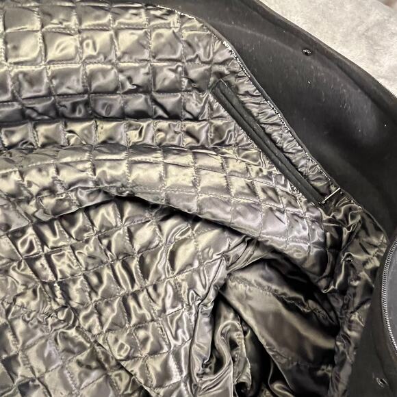 Calvin Klein Black Wool Cashmere Blend Overcoat XL - Picture 8 of 12